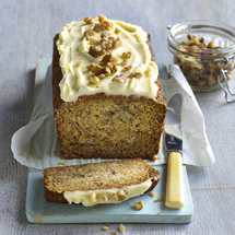 Nutty Banana Loaf with Cream Cheese Icing